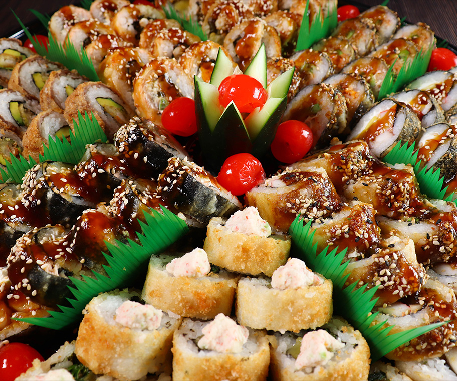 Ambiente moderno en restaurante asiático